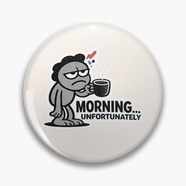 Item preview, Morning Unfortunately Sticker – Funny Morning Mood Design designed and sold by lnewlfuk.