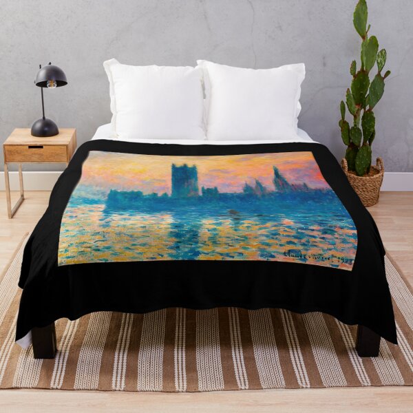 Item preview, Impressionist Parliament River Sunset Painting designed and sold by mrqwzrwdb69.