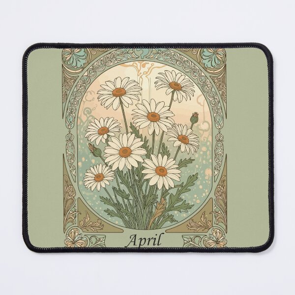 Item preview, Springtime Daisy Birth Month Flower Art Nouveau Vintage designed and sold by taiche.