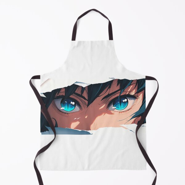 Item preview, Giyu Tomioka Demon Slayer Blue Eyes Stoic Torn Paper Peek Closeup designed and sold by PMartistStudio.