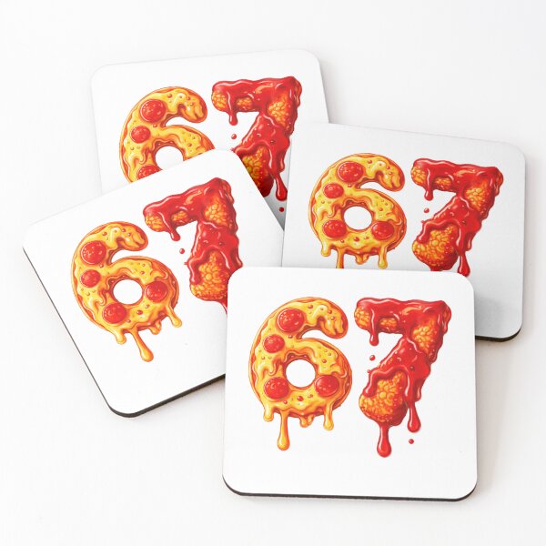 Item preview, Pizza 67 Melty Pepperoni Number Art designed and sold by margamPagenberg.
