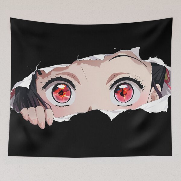 Item preview, Kanao Tsuyuri Demon Slayer Pink Eyes Quiet Torn Paper Peek Anime Girl designed and sold by PMartistStudio.