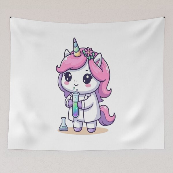 Item preview, Kawaii Science Unicorn Chemist designed and sold by Ella_Sketch.