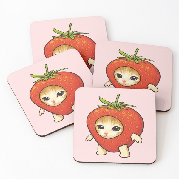 Item preview, Meme cat in strawberry costume designed and sold by SergeyDigital.
