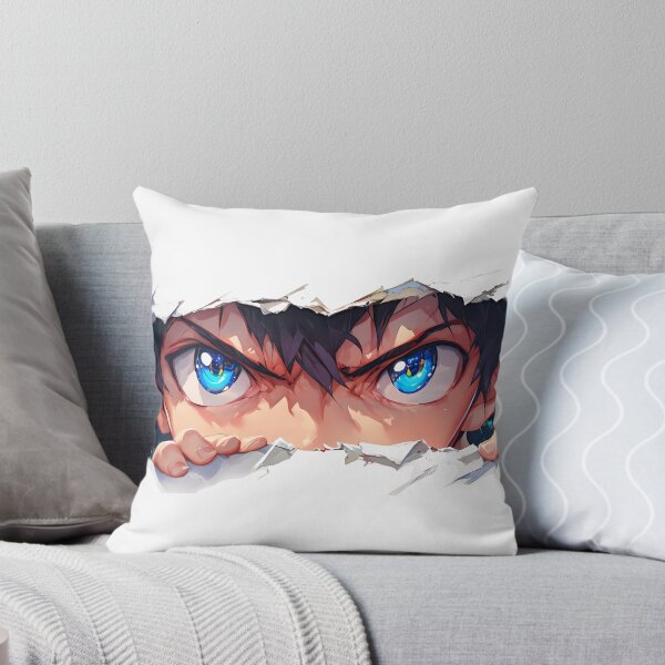 Item preview, Rin Okumura Blue Exorcist Intense Blue Eyes Torn Paper Peek designed and sold by PMartistStudio.