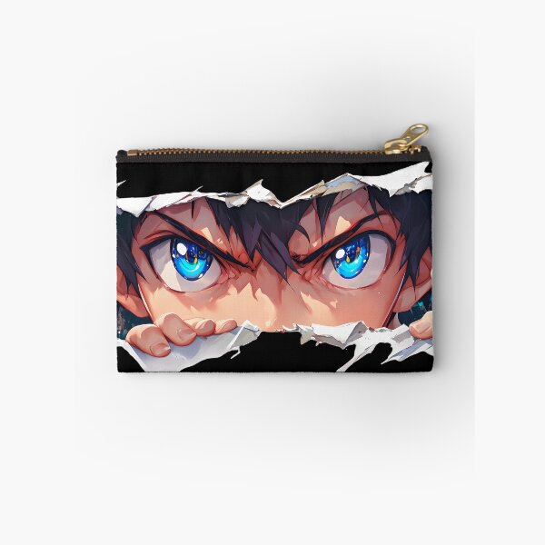 Item preview, Rin Okumura Blue Exorcist Intense Blue Eyes Torn Paper Peek designed and sold by PMartistStudio.
