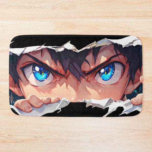 Item preview, Rin Okumura Blue Exorcist Intense Blue Eyes Torn Paper Peek designed and sold by PMartistStudio.