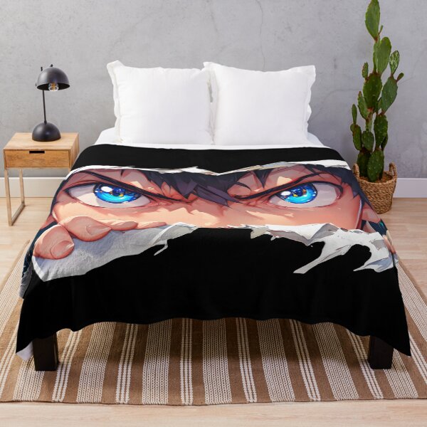 Item preview, Rin Okumura Blue Exorcist Intense Blue Eyes Torn Paper Peek designed and sold by PMartistStudio.