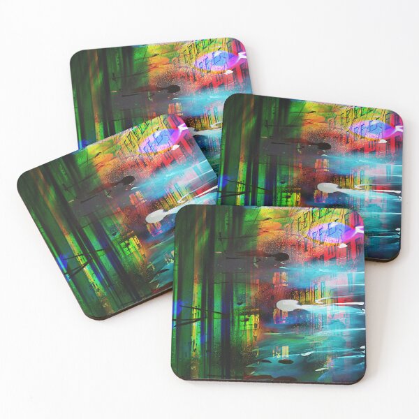 Item preview, Vibrant Urban Cityscape Abstract - Modern Metropolitan Collage designed and sold by NickDedidis.