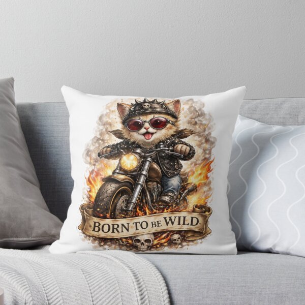 Item preview, Cute Biker Cat Sticker – Born To Be Wild Kitten Motorcycle Aesthetic designed and sold by ms0026.