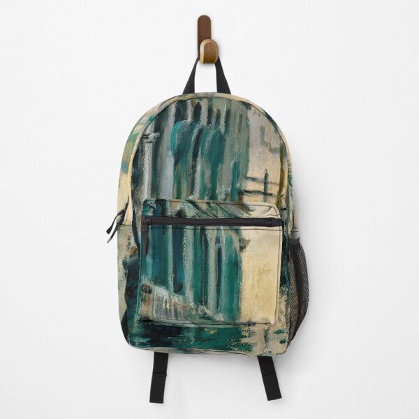 Item preview, Monet Venice Canal Painting – Impressionist Gondola Wall Art Reproduction designed and sold by Tamas Das.