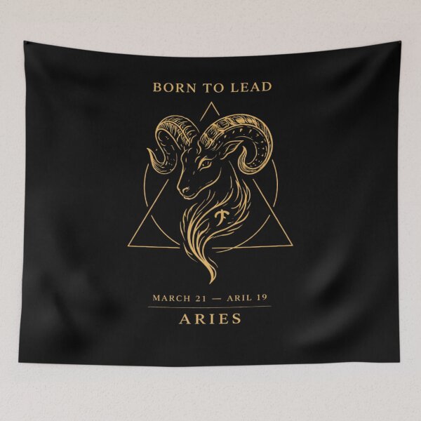 Item preview, Aries Born To Lead Zodiac Ram Minimal Art designed and sold by 97Ts.