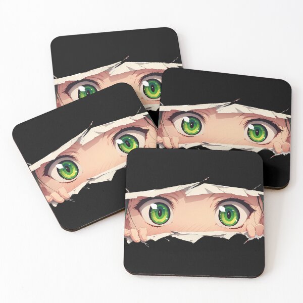 Item preview, Amaimon Blue Exorcist Torn Paper Eyes Peeker Green Eyes Stare designed and sold by PMartistStudio.