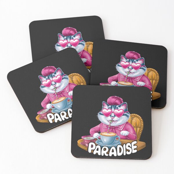 Item preview, Cute kawaii cat cup of tea hearth sunglass designed and sold by madevdine.
