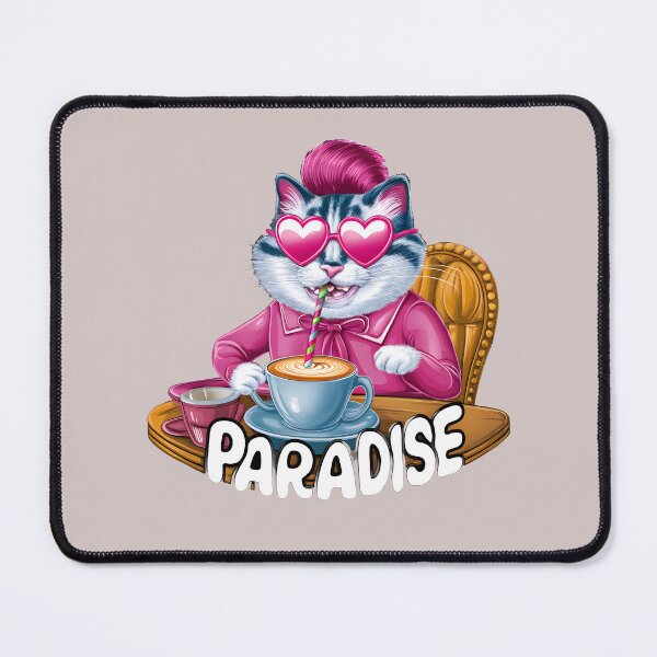 Item preview, Cute kawaii cat cup of tea hearth sunglass designed and sold by madevdine.
