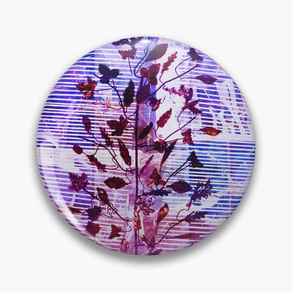 Item preview, Textured Botanical Glitch - Abstract Purple Floral Collage designed and sold by NickDedidis.