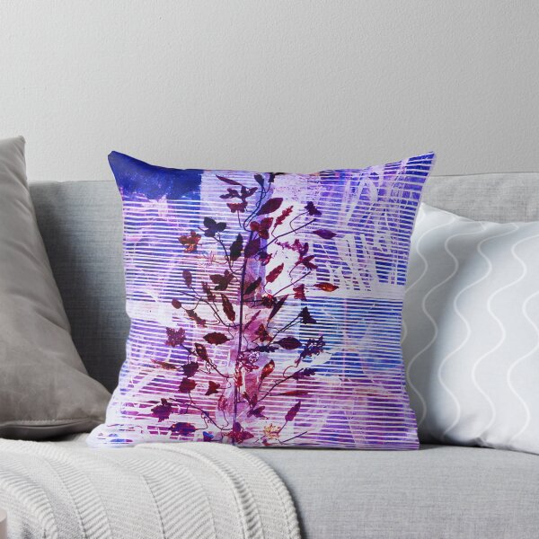 Item preview, Textured Botanical Glitch - Abstract Purple Floral Collage designed and sold by NickDedidis.