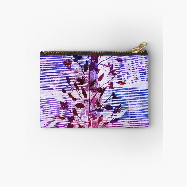 Item preview, Textured Botanical Glitch - Abstract Purple Floral Collage designed and sold by NickDedidis.