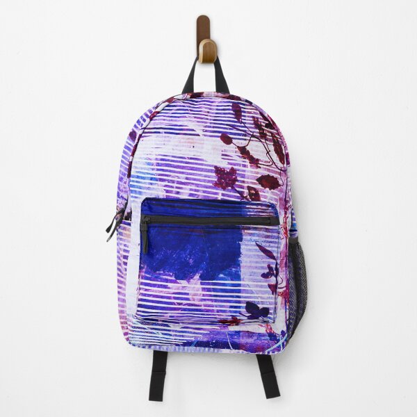 Item preview, Textured Botanical Glitch - Abstract Purple Floral Collage designed and sold by NickDedidis.
