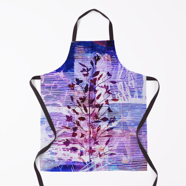 Item preview, Textured Botanical Glitch - Abstract Purple Floral Collage designed and sold by NickDedidis.