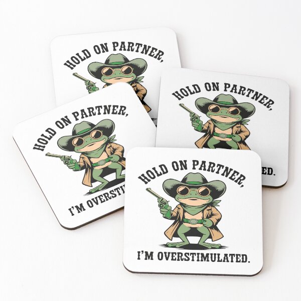 Item preview, Hold On Partner Overstimulated Funny Frog designed and sold by CeliaZnx.
