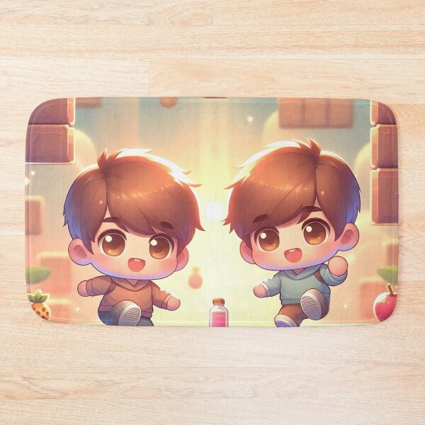 Item preview, Cute Gaming Brothers Platformer Adventure designed and sold by AI-Only Creations.