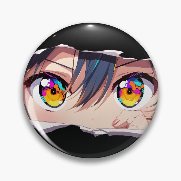 Item preview, Akame Akame Ga Kill Torn Paper Eyes Peeker Neon Color Gaze designed and sold by PMartistStudio.