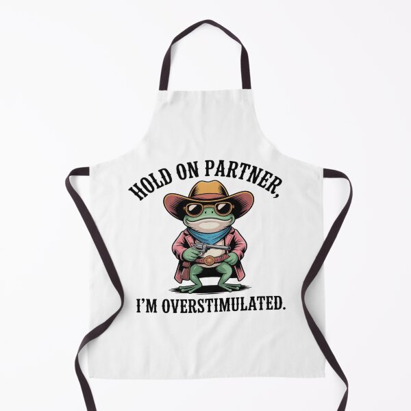 Item preview, Funny Western Frog Overstimulated Quote Art designed and sold by CeliaZnx.