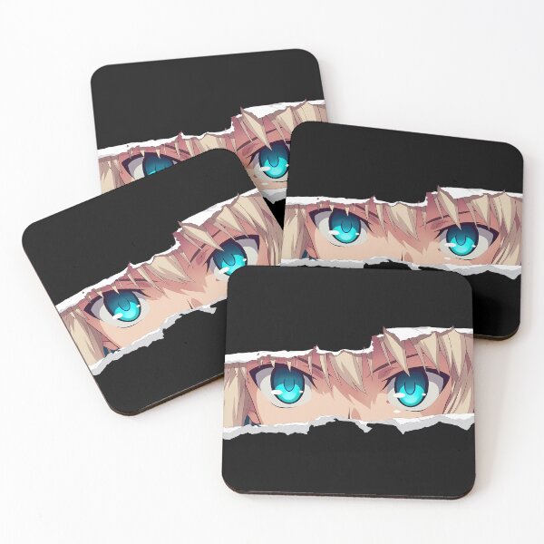 Item preview, Saber Fate Stay Night Torn Paper Eyes Peeker Cyan Eyes Focus designed and sold by PMartistStudio.