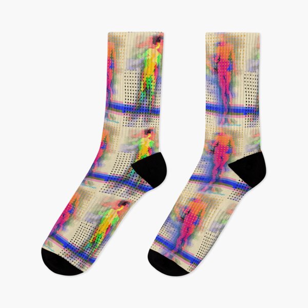 Item preview, Neon Glitch Abstract Human Figures #2 designed and sold by MikZviagin.