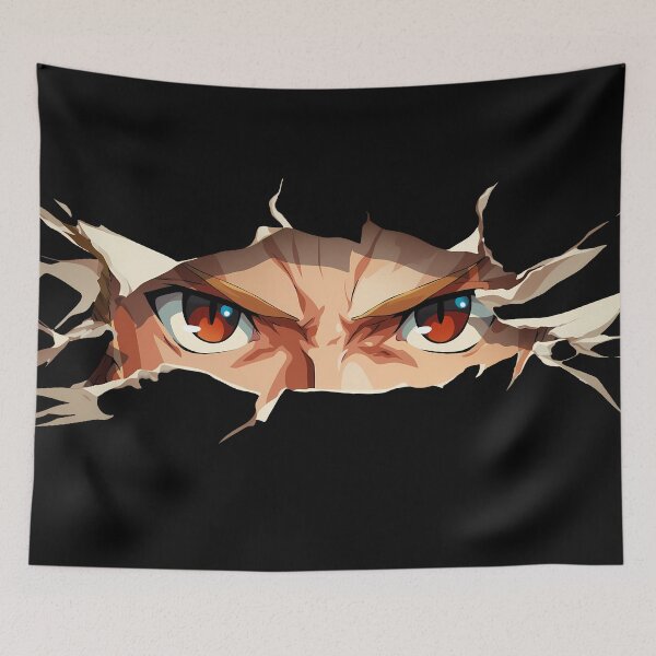 Item preview, Gilgamesh Fate Stay Night Torn Paper Eyes Peeker Golden Eyes Glare designed and sold by PMartistStudio.