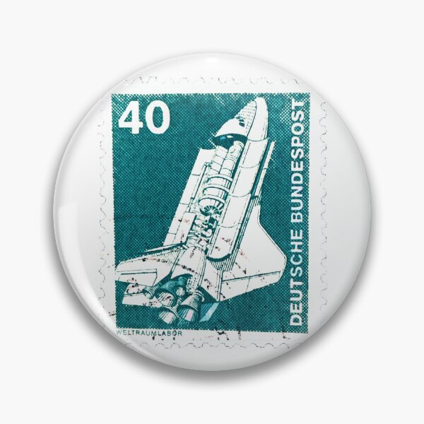 Item preview, German Deutsche 40 Rocket Green Vintage Postage Stamp designed and sold by red-amber65.
