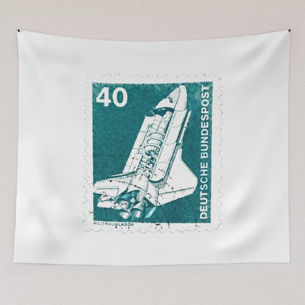 Item preview, German Deutsche 40 Rocket Green Vintage Postage Stamp designed and sold by red-amber65.