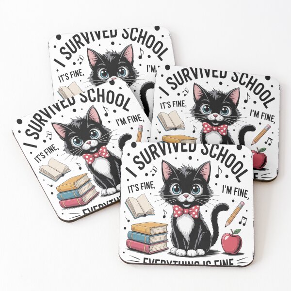 Item preview, I Survived School it's fine i'm Fine Everythings is fine designed and sold by TheRetroStyle.