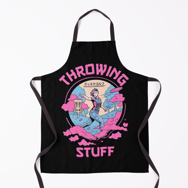 Item preview, Funny Disc Golf Basket Girl Throwing Stuff Woman Player designed and sold by GrandeDuc.