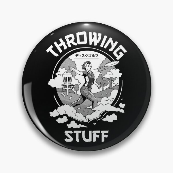 Item preview, Funny Disc Golf Basket Girl Throwing Stuff Woman Player designed and sold by GrandeDuc.