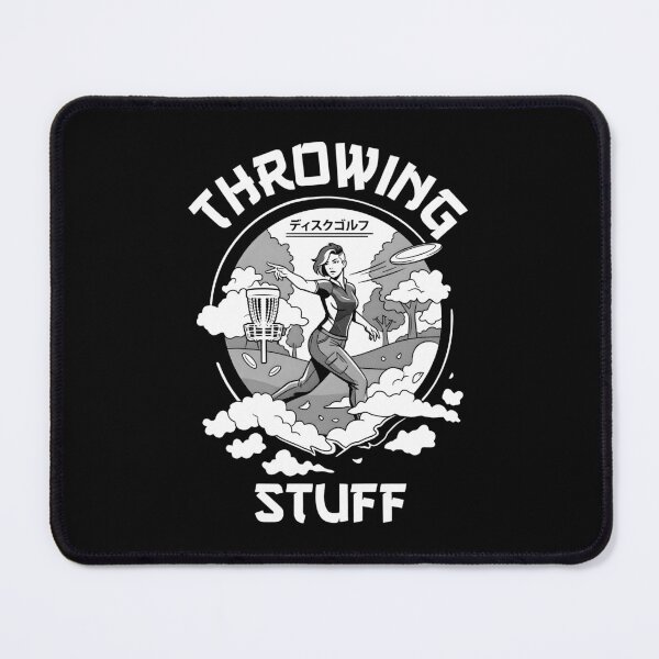 Item preview, Funny Disc Golf Basket Girl Throwing Stuff Woman Player designed and sold by GrandeDuc.