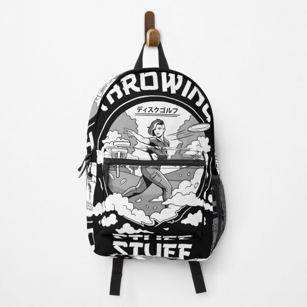 Item preview, Funny Disc Golf Basket Girl Throwing Stuff Woman Player designed and sold by GrandeDuc.