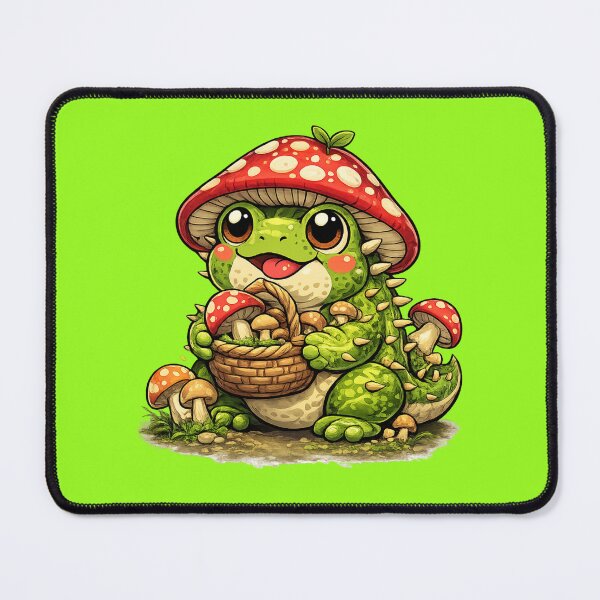 Item preview, Mushroom dragon with basket of mushrooms designed and sold by FroggyOnly.