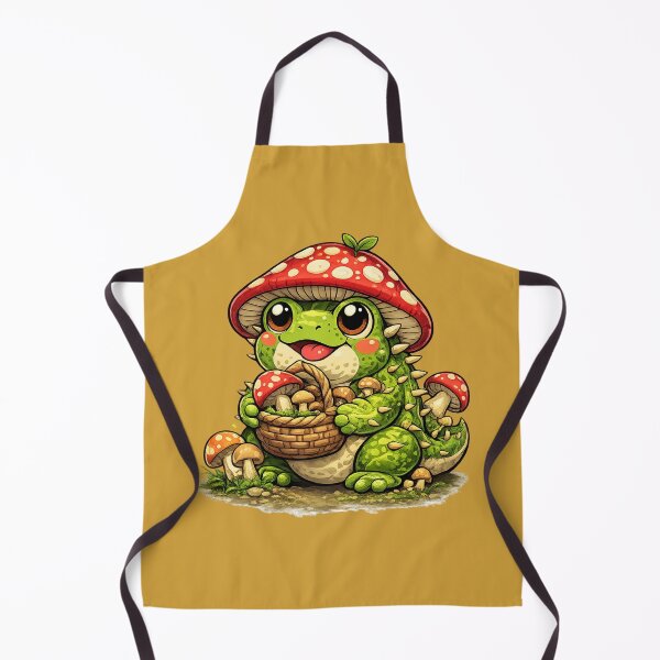 Item preview, Mushroom dragon with basket of mushrooms designed and sold by FroggyOnly.