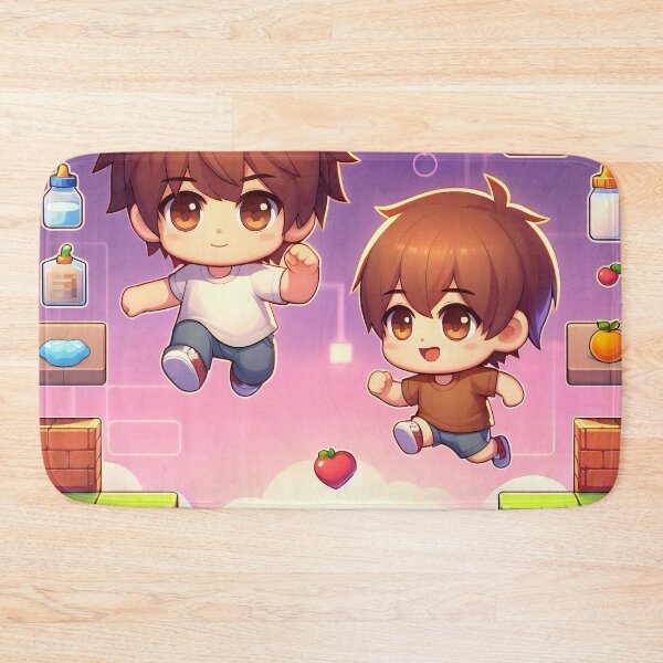 Item preview, Cute Brothers Platformer Game Adventure designed and sold by AI-Only Creations.