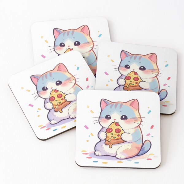Item preview, Cute cat kawaii pizza addict designed and sold by EpicBoing.