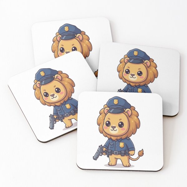 Item preview, Kawaii Police Lion Officer designed and sold by Ella_Sketch.