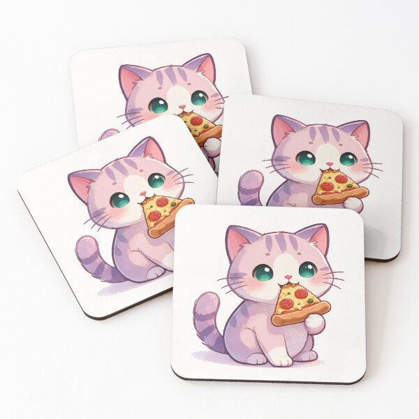 Item preview, Cute cat kawaii pizza addict designed and sold by EpicBoing.
