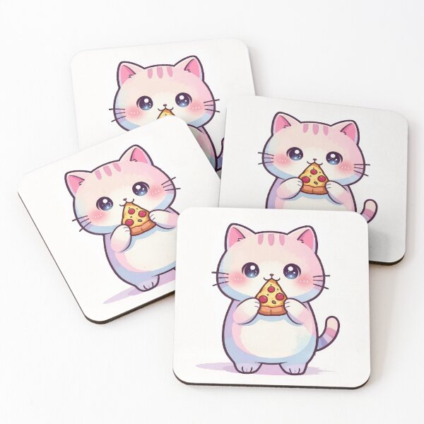 Item preview, Cute cat kawaii pizza addict designed and sold by EpicBoing.