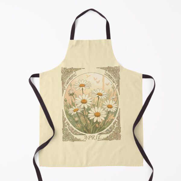 Item preview, Radiant April Daisy Motif Art Nouveau Illustration designed and sold by taiche.