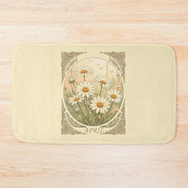 Item preview, Radiant April Daisy Motif Art Nouveau Illustration designed and sold by taiche.