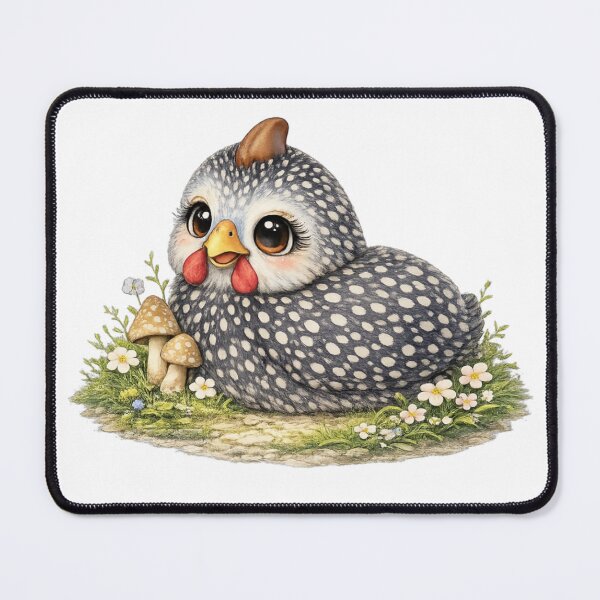 Item preview, Cute Guinea Fowl Chick – Whimsical Woodland Bird Art designed and sold by BirdsRbeautiful.