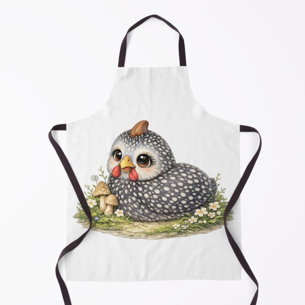 Item preview, Cute Guinea Fowl Chick – Whimsical Woodland Bird Art designed and sold by BirdsRbeautiful.