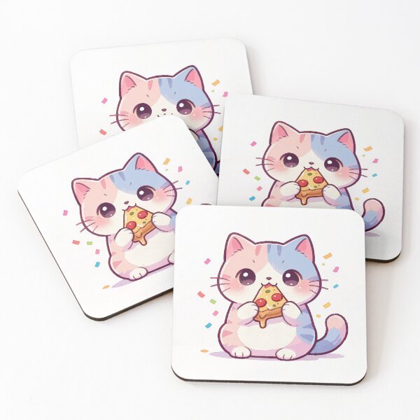 Item preview, cute cat pizza addict designed and sold by EpicBoing.